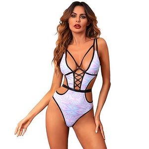 Spencer’s Body Rage strappy bodysuit for Rave
